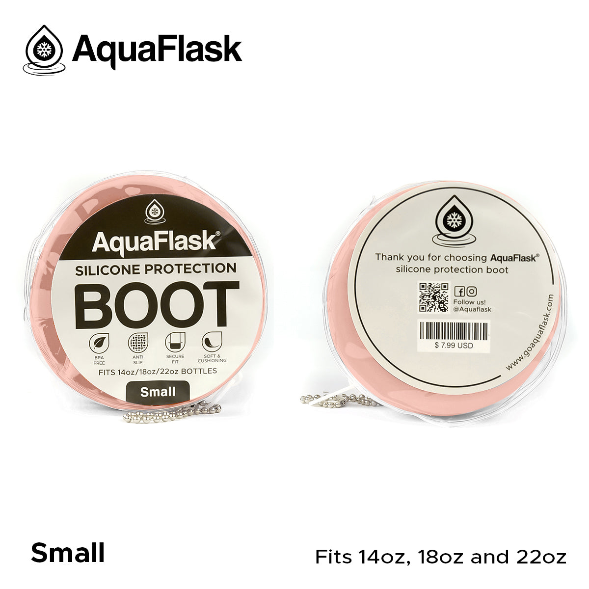 AQUAFLASK BASE PROTECTORA DE SILICONA PEQUEÑA - PLUMPY PEACH