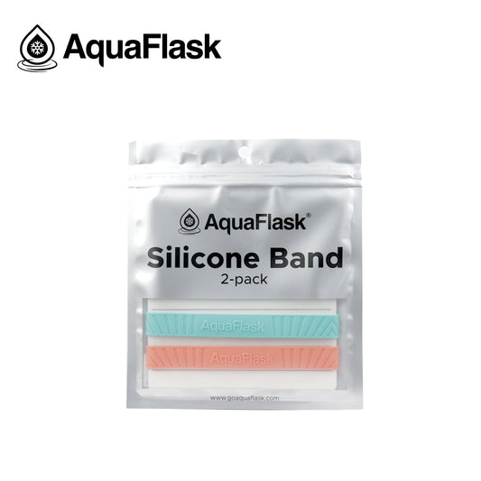 AQUAFLASK SILICONE BAND - TURQUOISE BLUE & PLUMPY PEACH