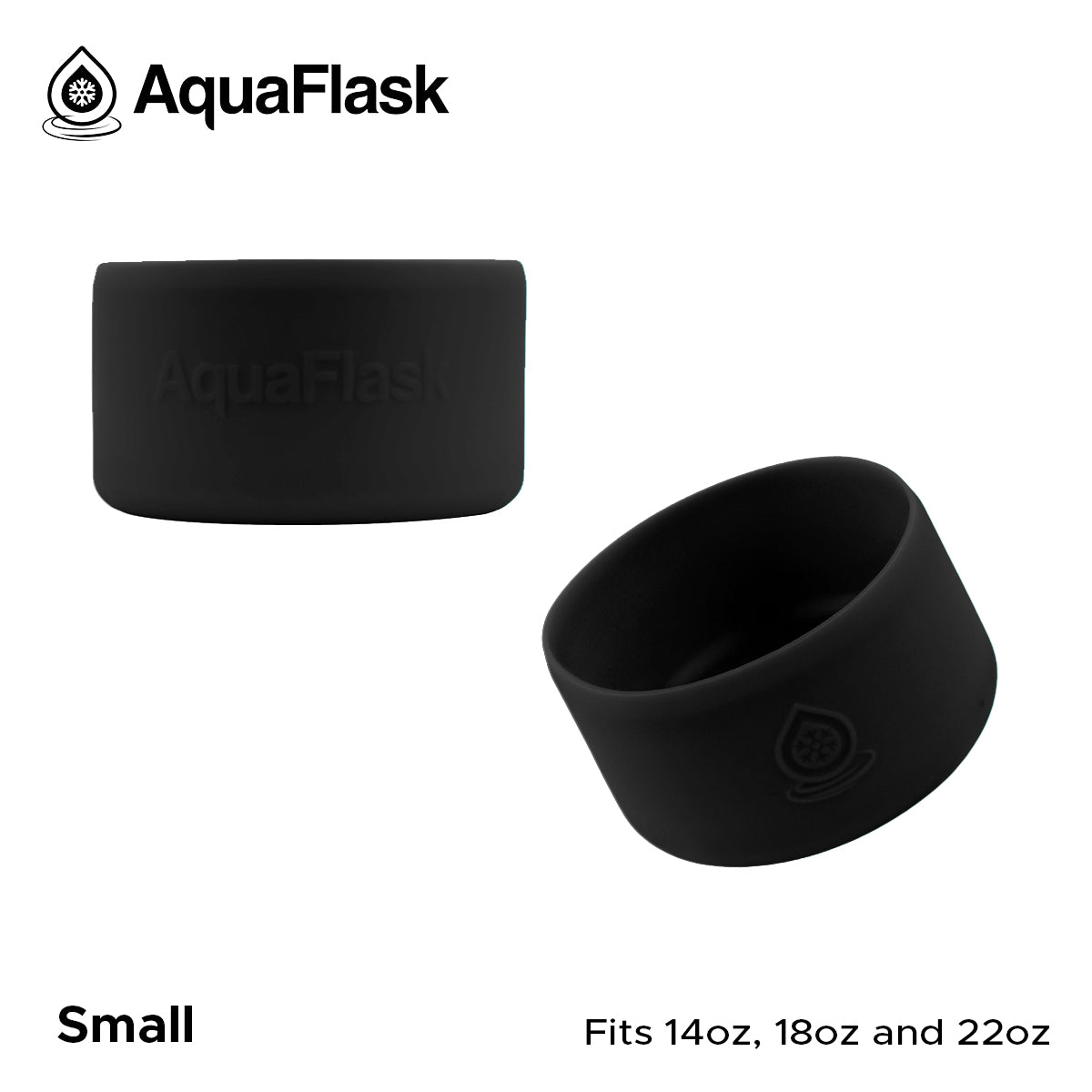 AQUAFLASK BASE PROTECTORA DE SILICONA PEQUEÑA - SPACE BLACK