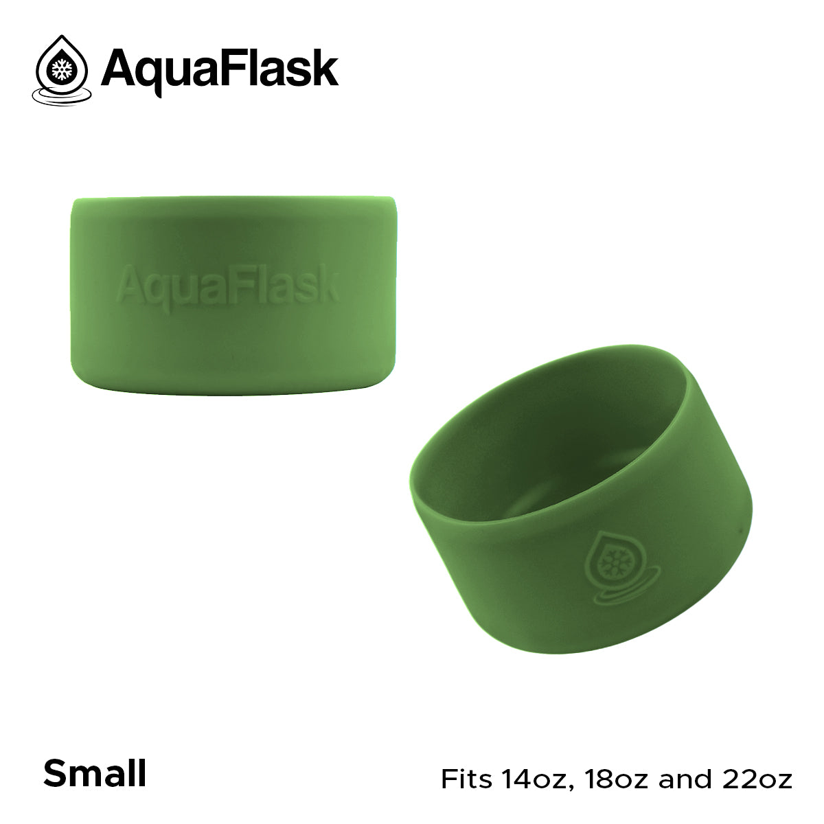 AQUAFLASK BASE PROTECTORA DE SILICONA PEQUEÑA - HUNTER GREEN