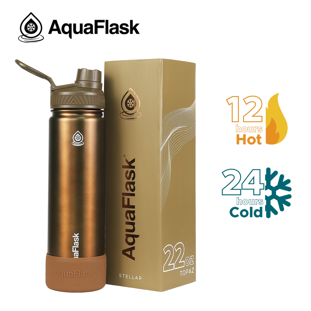 AQUAFLASK 22oz STELLAR COLLECTION - TOPAZ