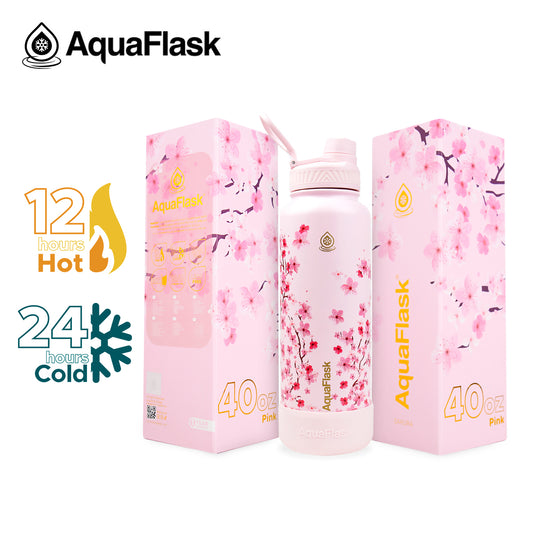 AQUAFLASK 40oz SAKURA 2 COLLECTION - PINK