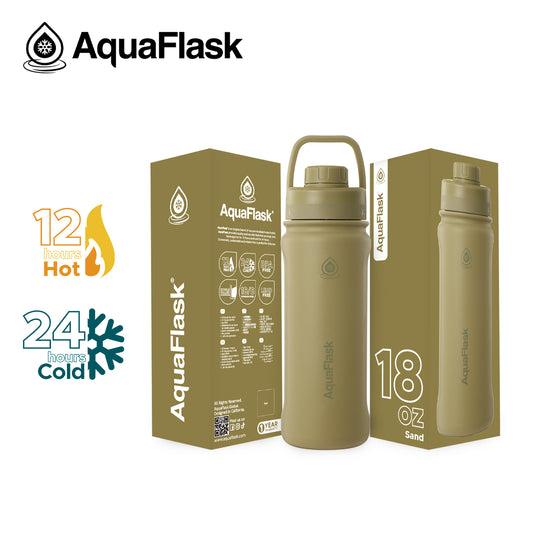 AQUAFLASK 18oz NEW ORIGINAL COLLECTION - SAND