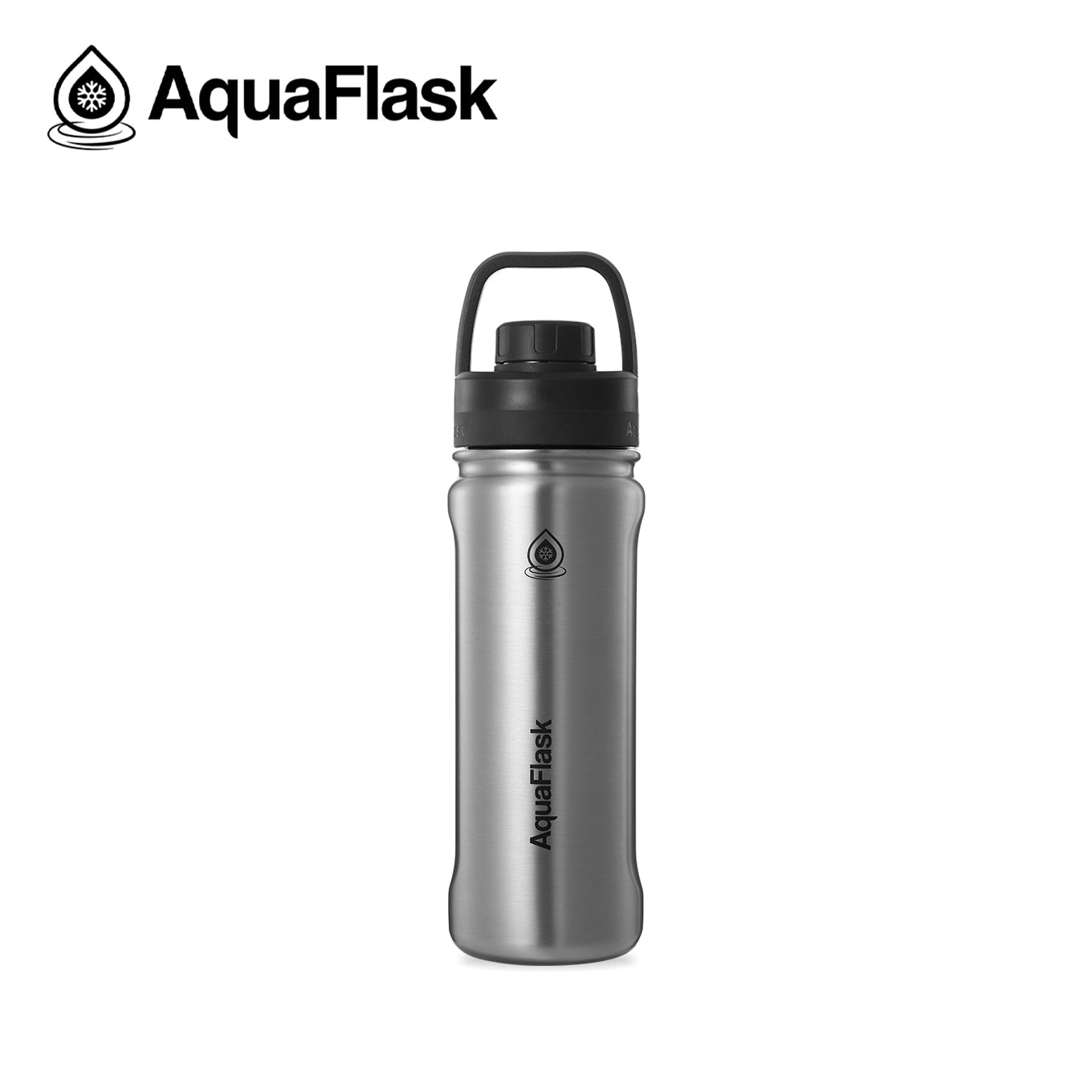 AQUAFLASK 18oz NEW ORIGINAL COLLECTION - SILVER STEEL