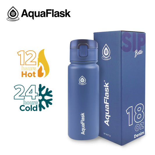 AQUAFLASK 18oz SIP II BOTTLE - DENIM