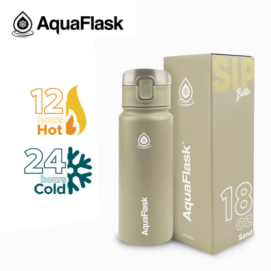 AQUAFLASK 18oz SIP II BOTTLE - SAND
