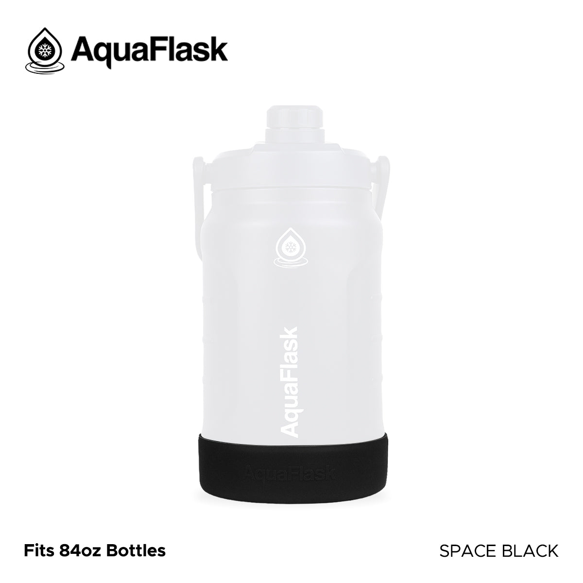 AQUAFLASK BASE PROTECTORA DE SILICONA GRANDE (84oz) - SPACE BLACK