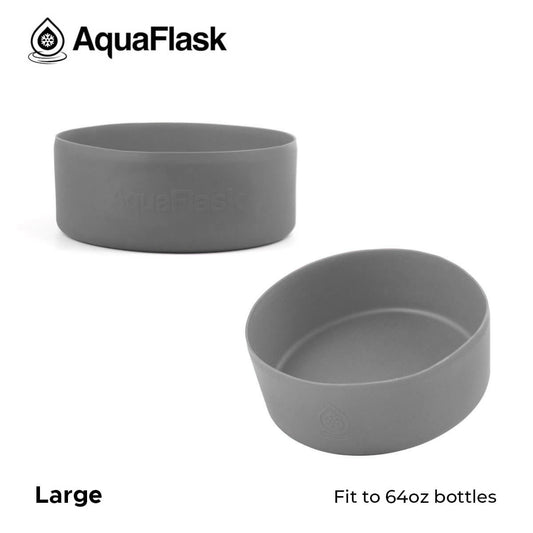 AQUAFLASK BASE PROTECTORA DE SILICONA GRANDE (64oz) - STONE GRAY