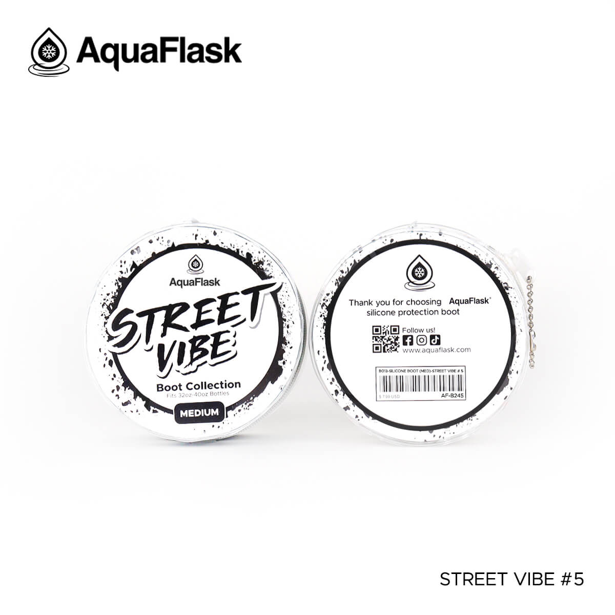 AQUAFLASK BASE PROTECTORA DE SILICONA PEQUEÑA - STREET VIBE #5