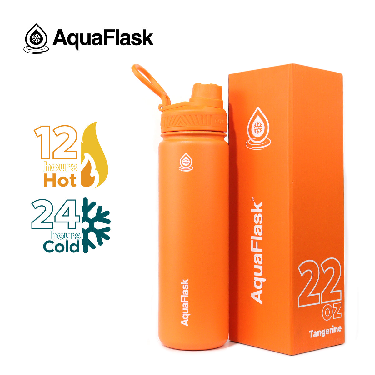 AQUAFLASK 22oz ORIGINAL COLLECTION - TANGERINE