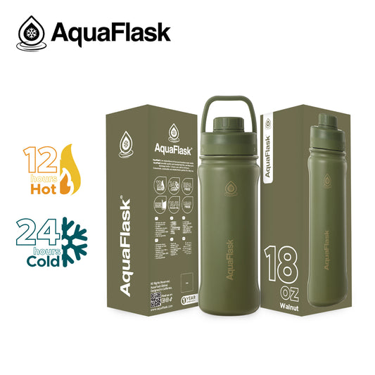 AQUAFLASK 18oz NEW ORIGINAL COLLECTION - WALNUT