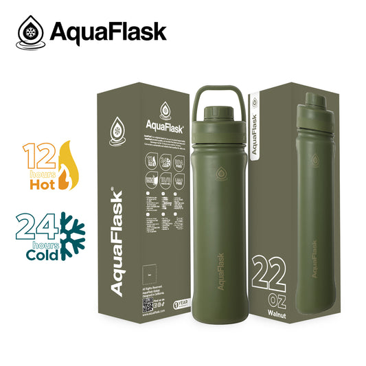 AQUAFLASK 22oz NEW ORIGINAL COLLECTION - WALNUT