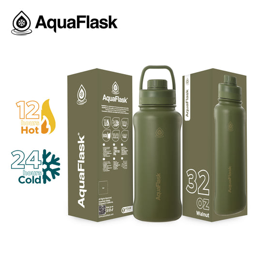 AQUAFLASK 32oz NEW ORIGINAL COLLECTION - WALNUT