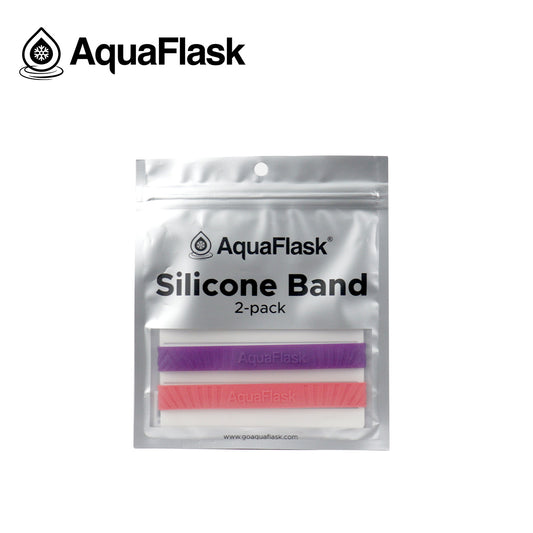 AQUAFLASK SILICONE BAND - AMETHYST & FLAMINGO