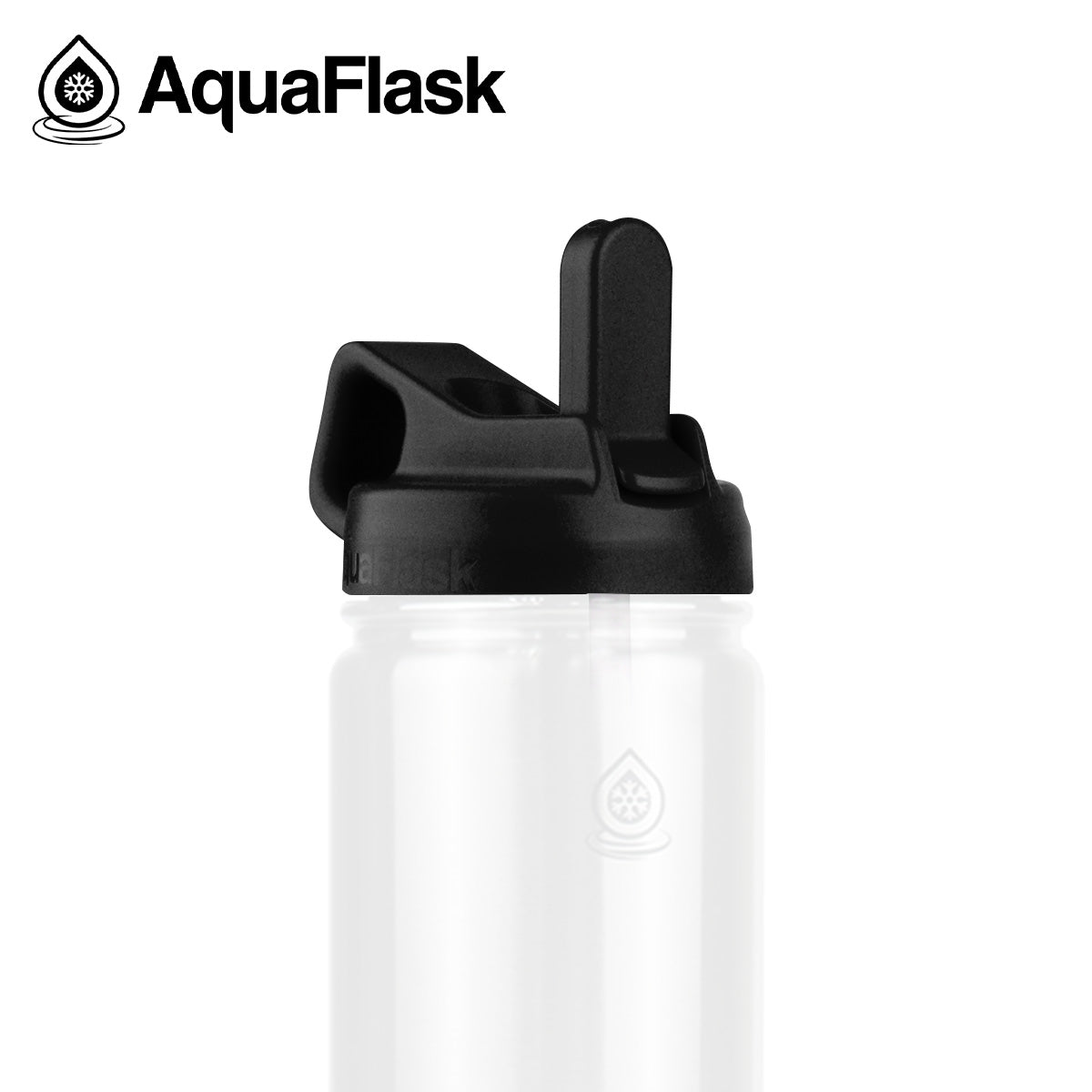 AQUAFLASK STRAW LID CUBE HANDLE - SPACE BLACK