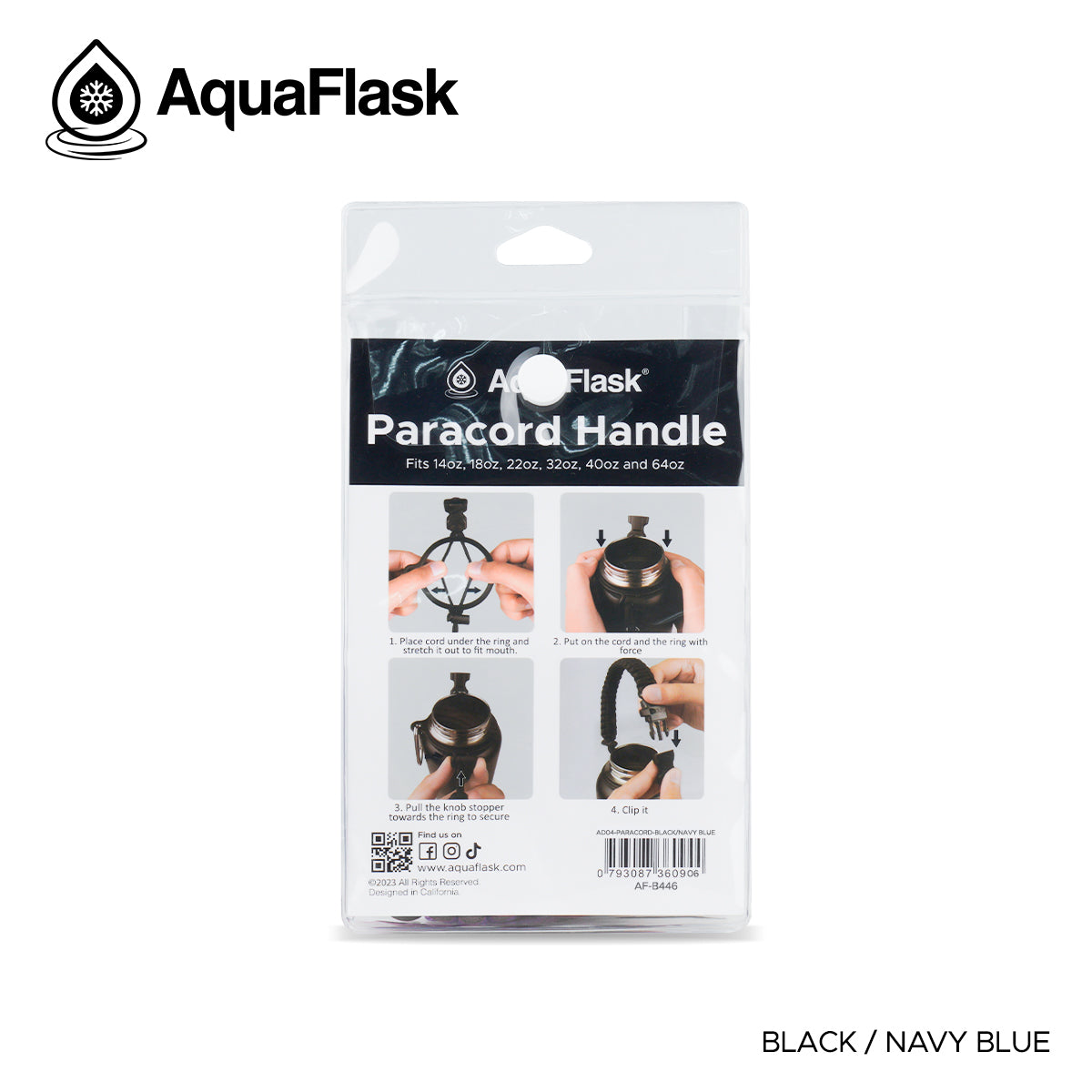 AQUAFLASK CUERDA DE TRANSPORTE - BLACK NAVY BLUE