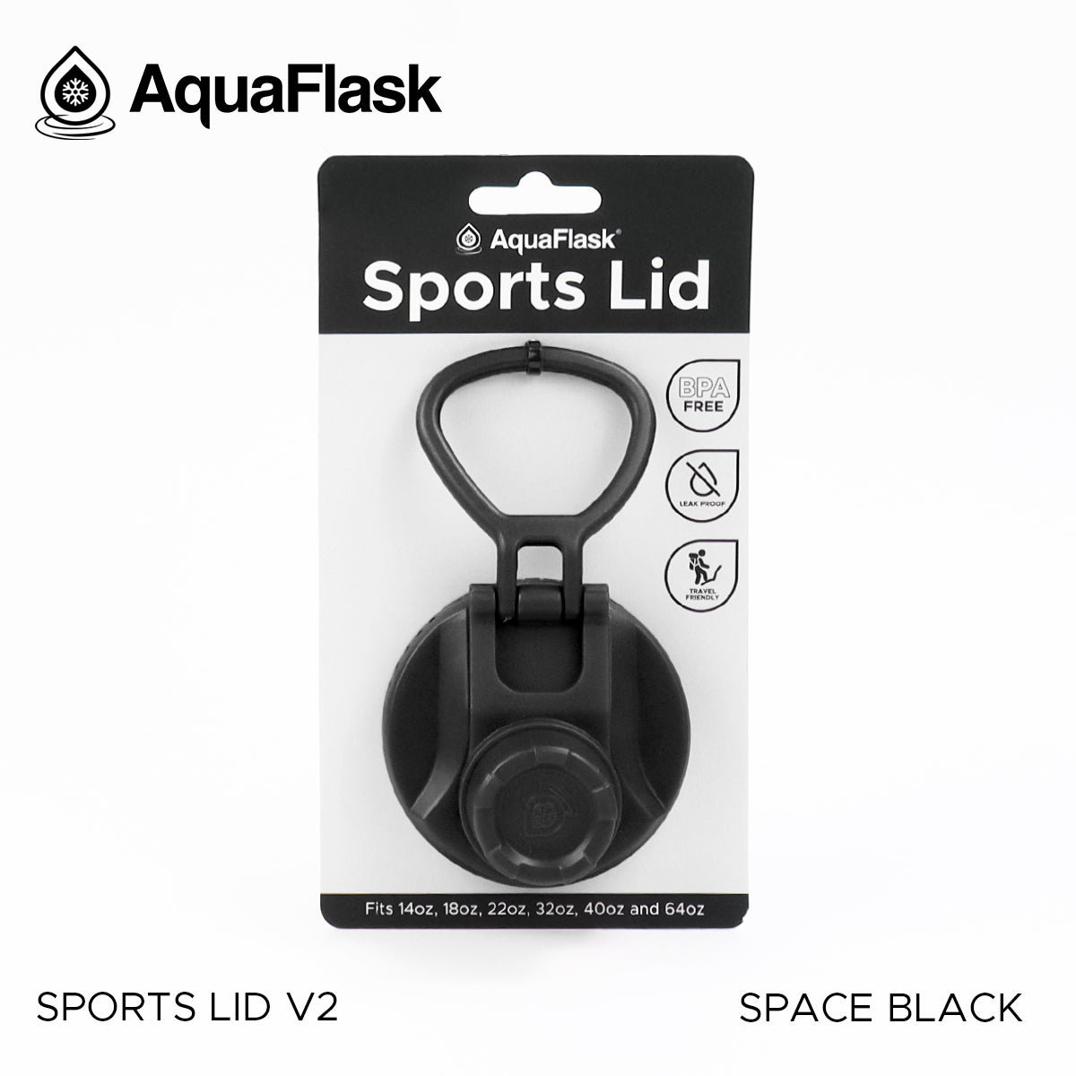 AQUAFLASK SPORTS LID - SPACE BLACK