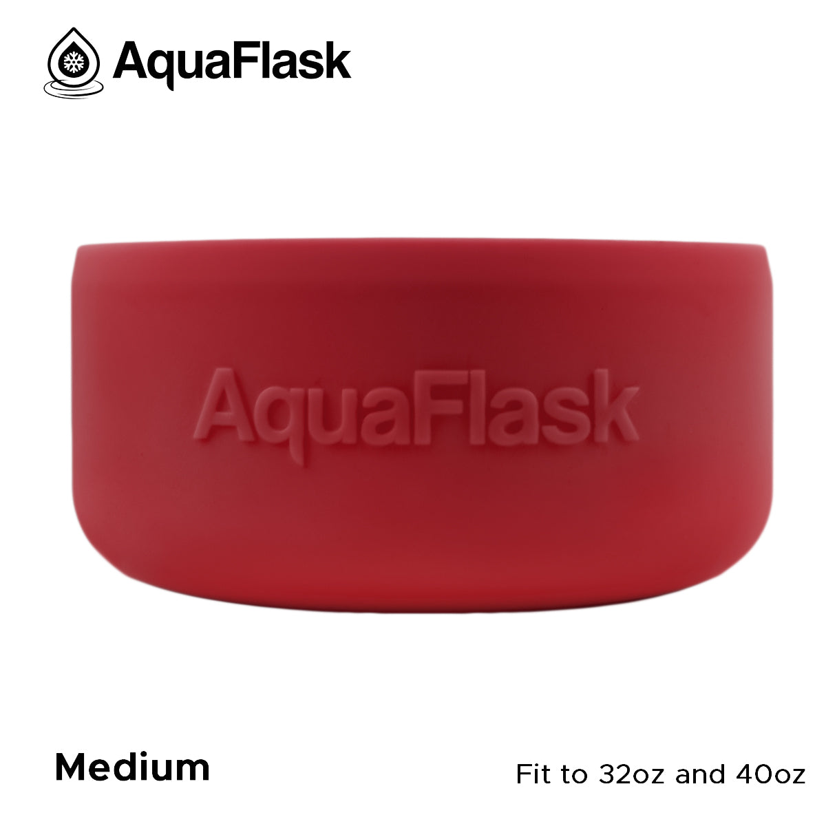 AQUAFLASK BASE PROTECTORA DE SILICONA MEDIANA - CHERRY RED