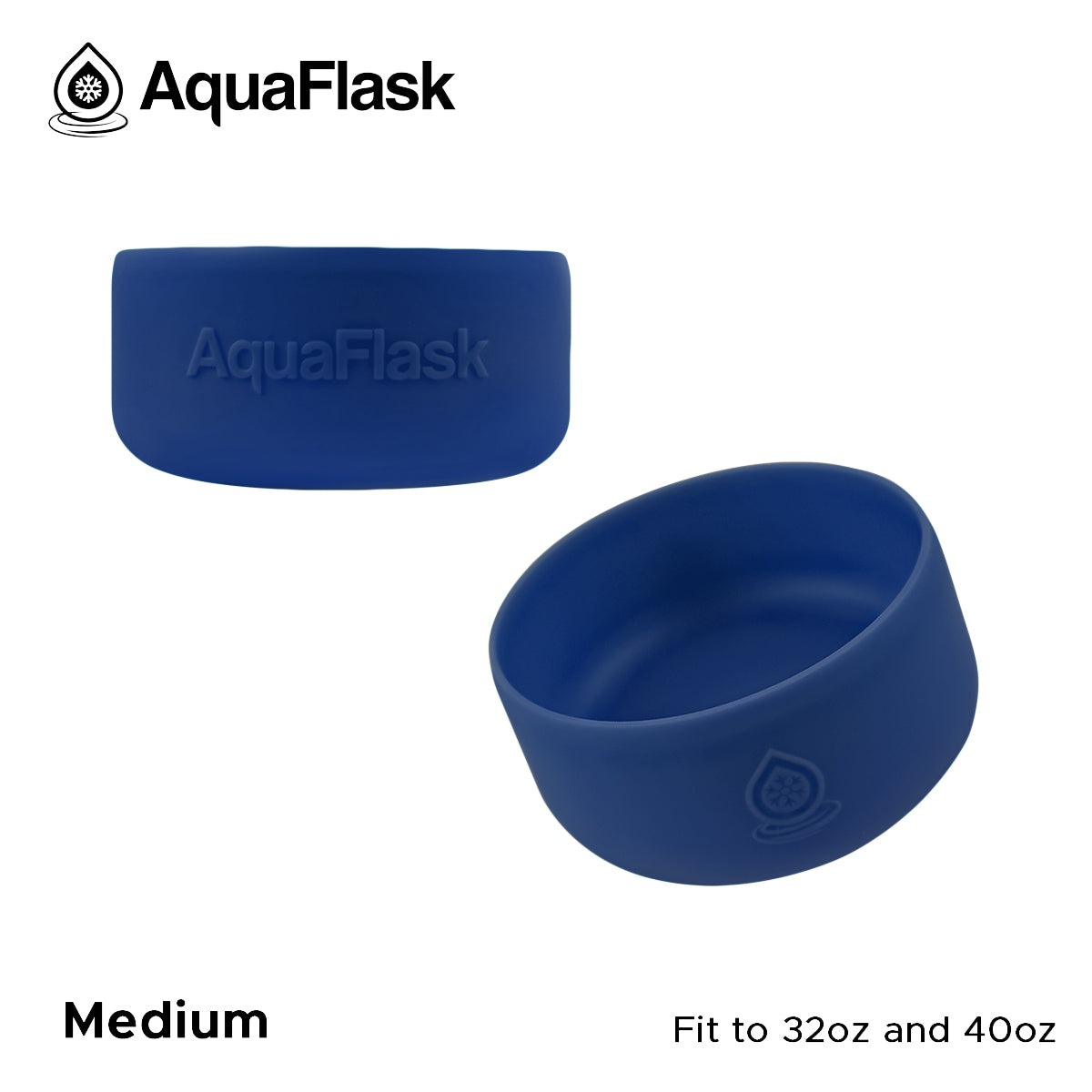 AQUAFLASK BASE PROTECTORA DE SILICONA MEDIANA - COBALT BLUE