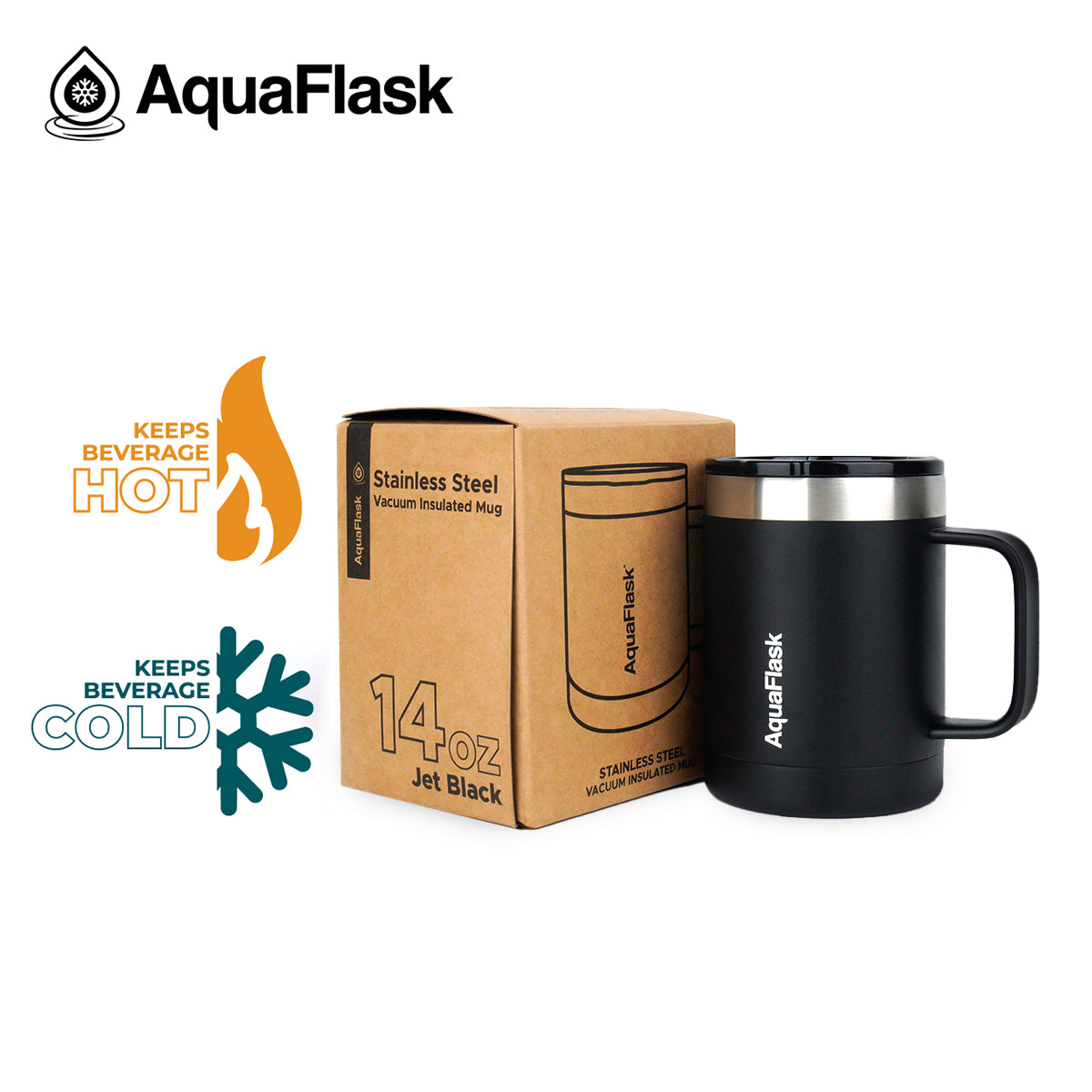 AQUAFLASK 14oz MUG - JET BLACK