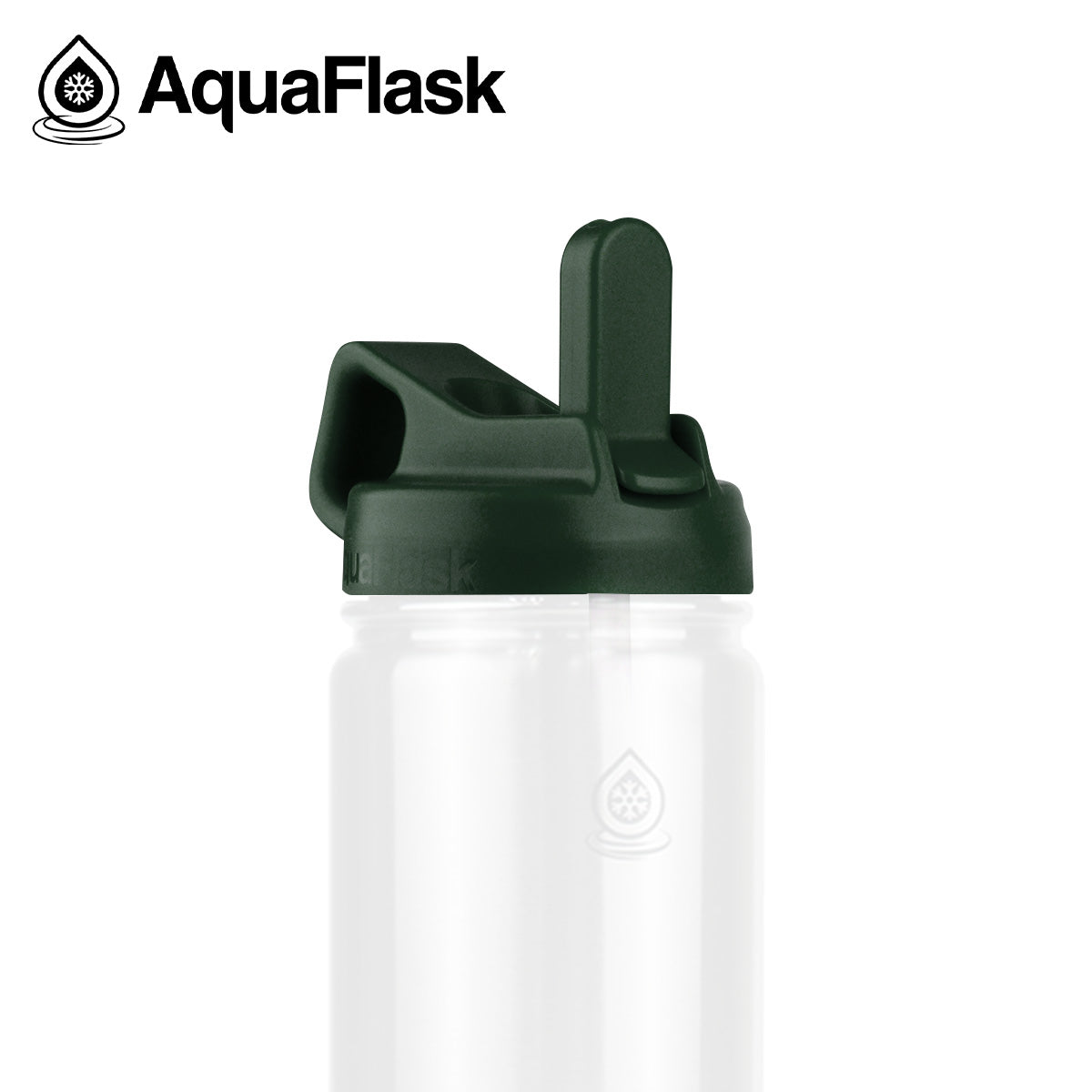 AQUAFLASK STRAW LID CUBE HANDLE - MOSS GREEN