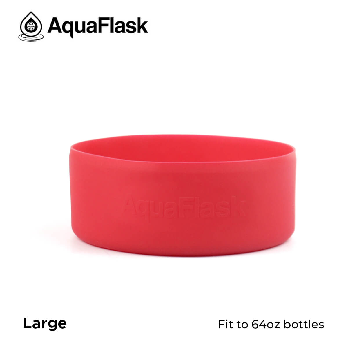 AQUAFLASK BASE PROTECTORA DE SILICONA GRANDE (64oz) - CHERRY RED