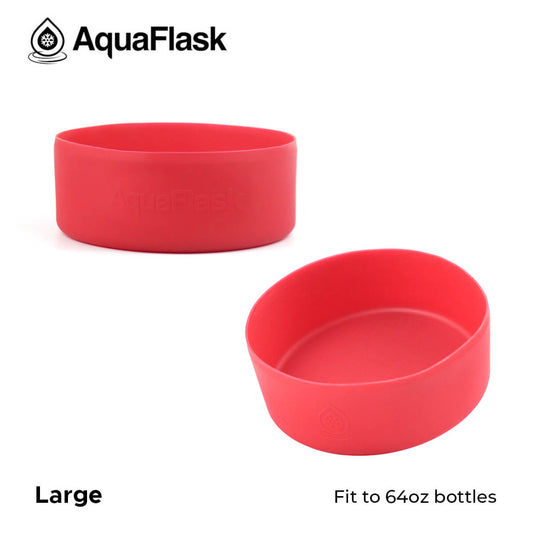 AQUAFLASK BASE PROTECTORA DE SILICONA GRANDE (64oz) - CHERRY RED