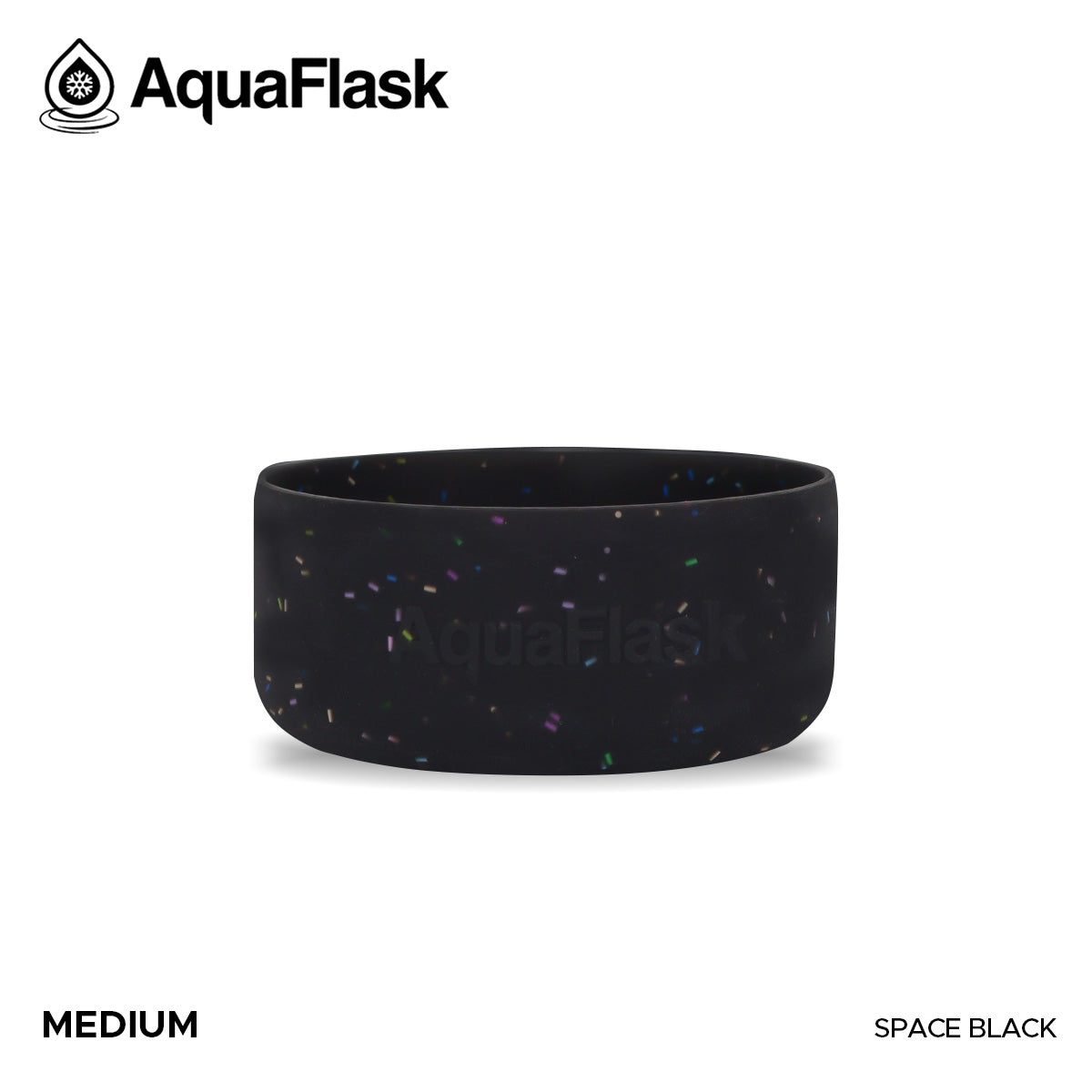 AQUAFLASK BASE PROTECTORA DE SILICONA MEDIANA - SPRINKLES SPACE BLACK