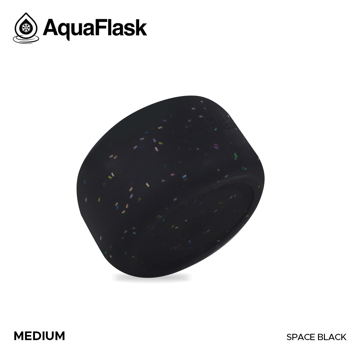 AQUAFLASK BASE PROTECTORA DE SILICONA MEDIANA - SPRINKLES SPACE BLACK