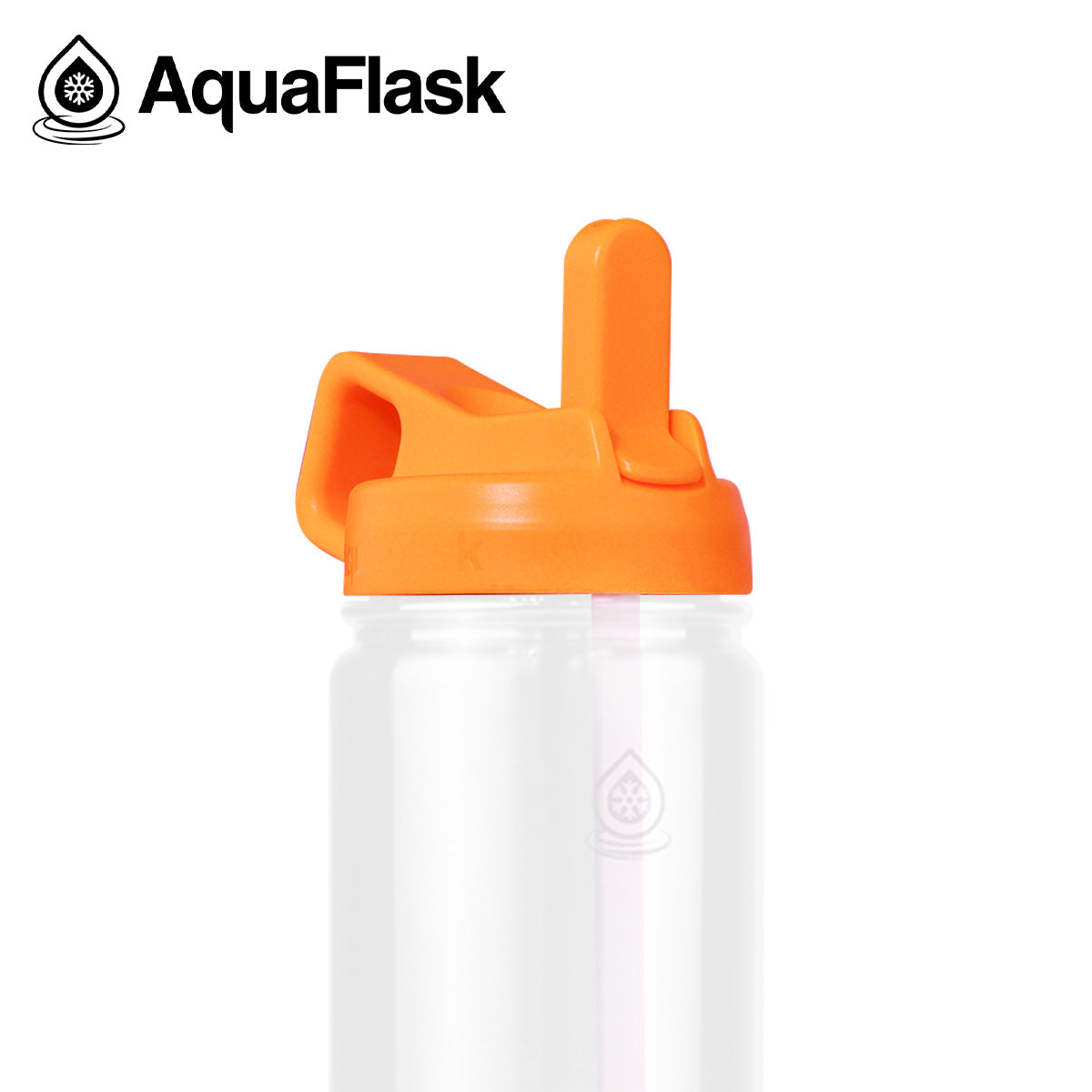 AQUAFLASK STRAW LID CUBE HANDLE - TANGERINE