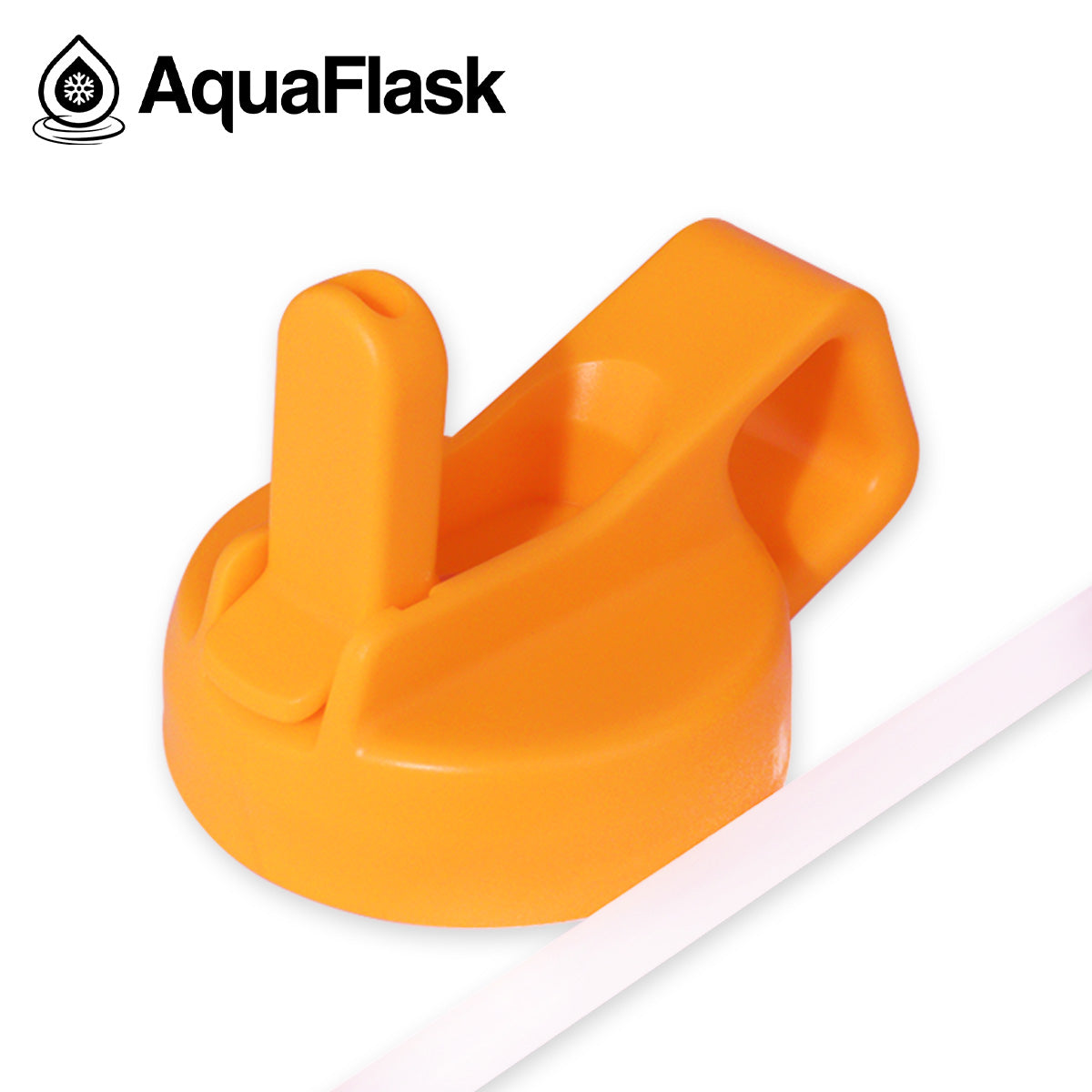 AQUAFLASK STRAW LID CUBE HANDLE - TANGERINE