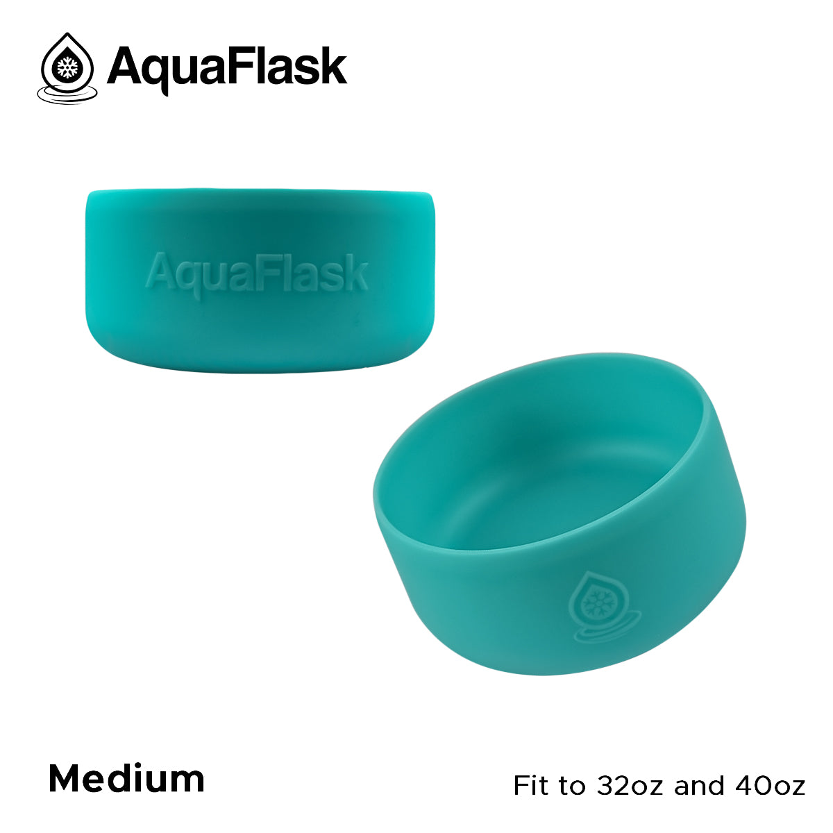 AQUAFLASK BASE PROTECTORA DE SILICONA MEDIANA - TURQUOISE BLUE