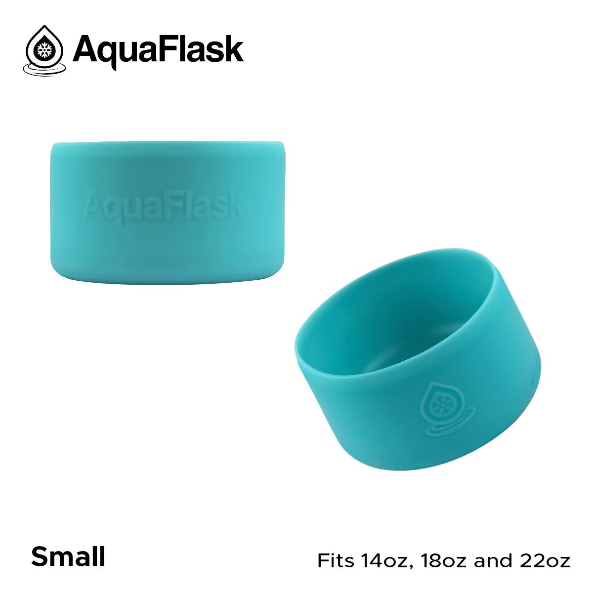 AQUAFLASK BASE PROTECTORA DE SILICONA PEQUEÑA - TURQUOISE BLUE