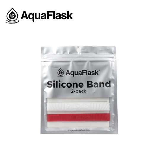 AQUAFLASK SILICONE BAND - ARCTIC WHITE & RED